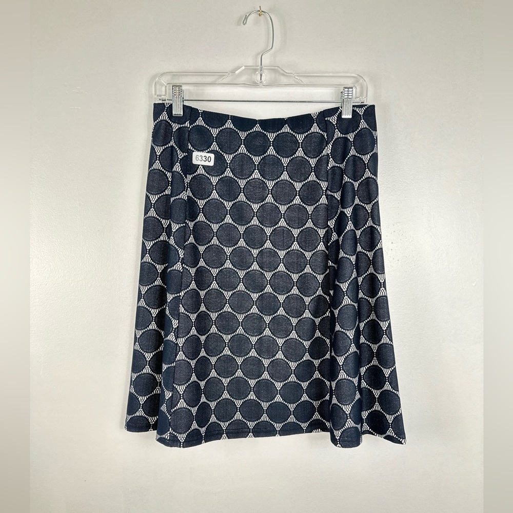 Reneec skirt blue white medium 14-1/2 waist 22length linined great preowned c - Picture 1 of 6